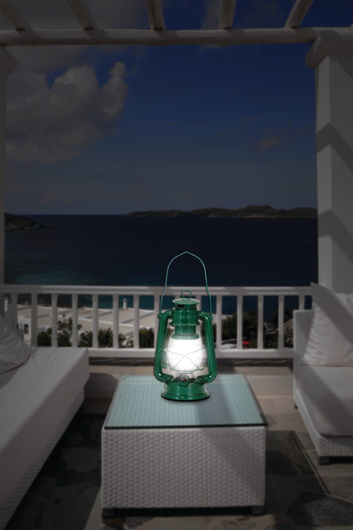 Sweetgrass Vintage Style Hurricane 12-LED Lantern