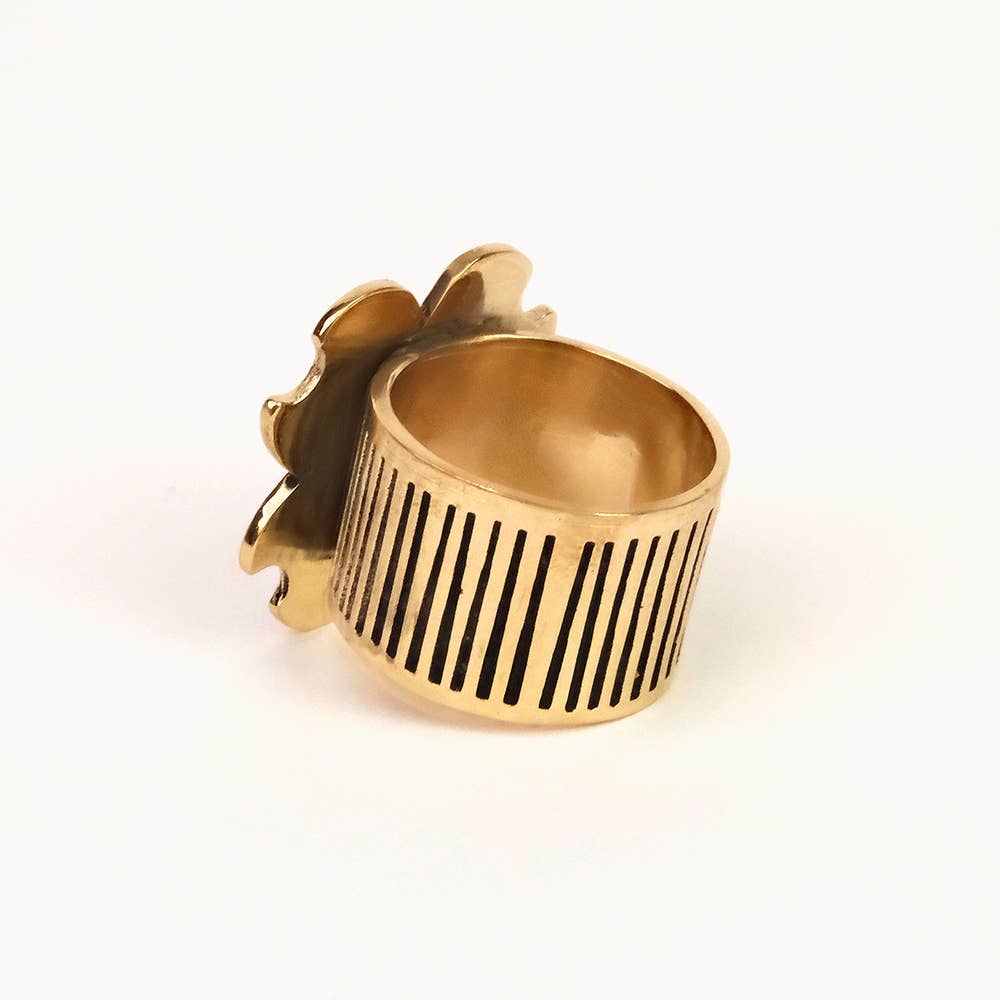 Dogwood Brass Bandana Slide Ring