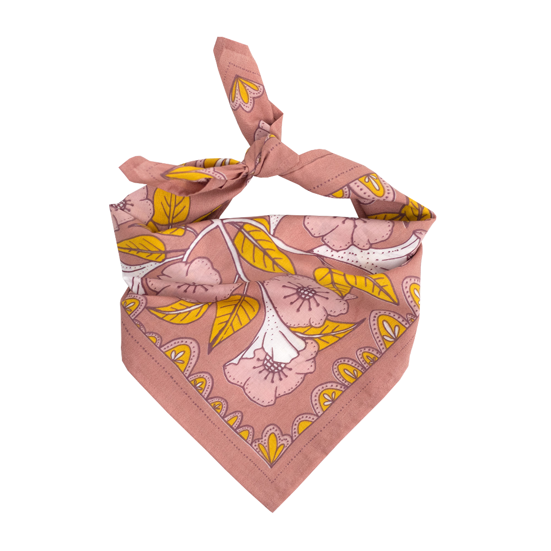 Janis Purple Floral Bandana
