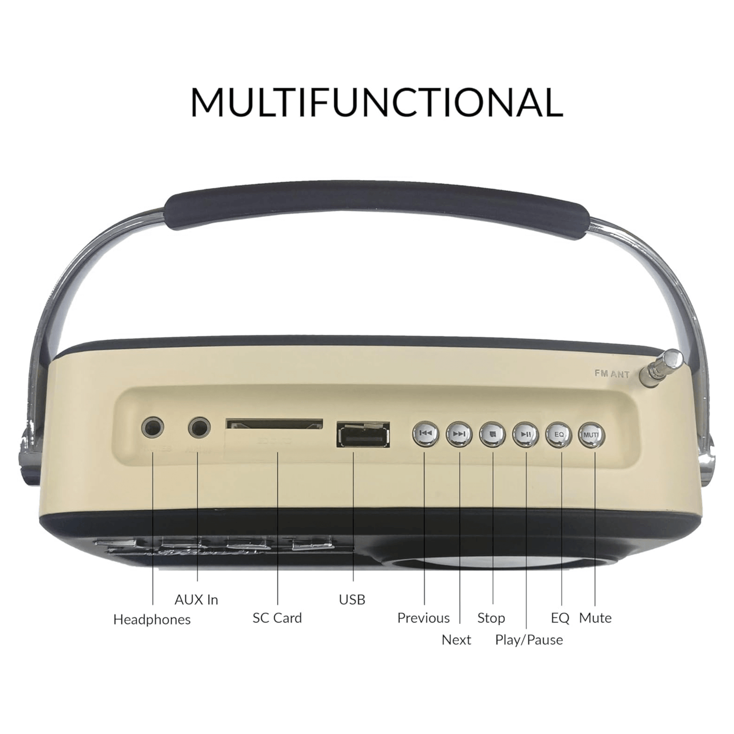 Buddy Holly Multi-Function Bluetooth Retro Speaker: Black