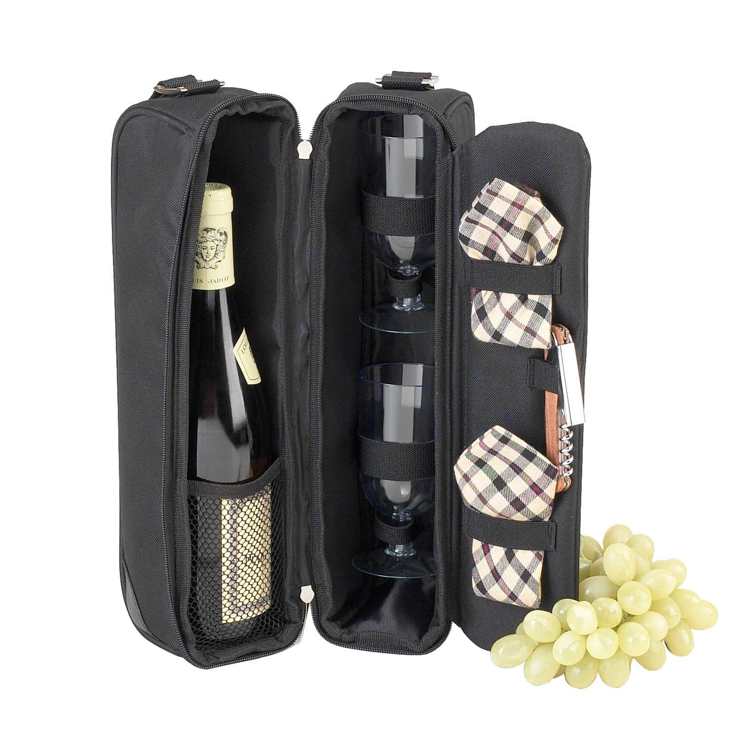 Sunset Wine Carrier for Two: Black
