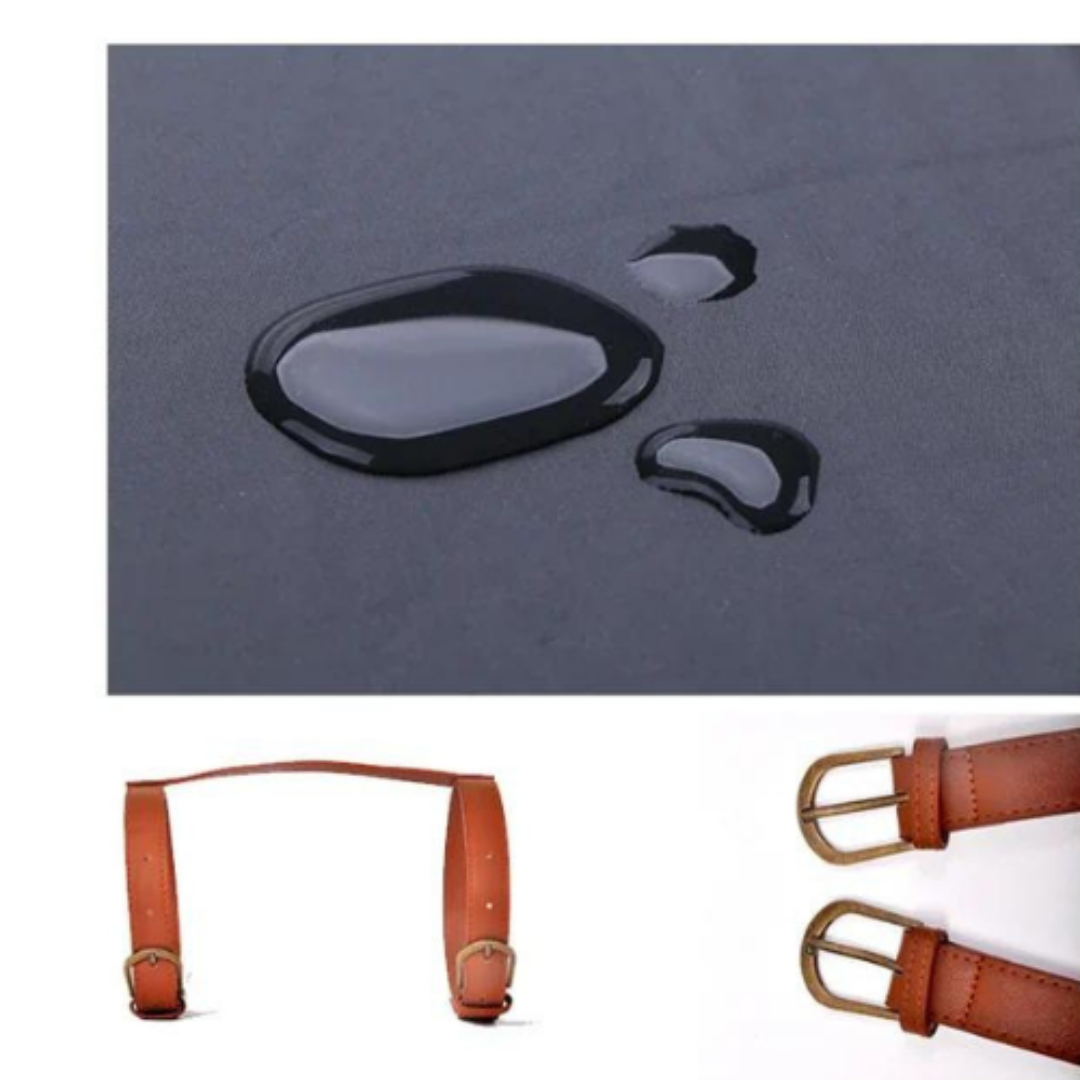 Hye Waterproof Picnic Blanket with handle: Black & White