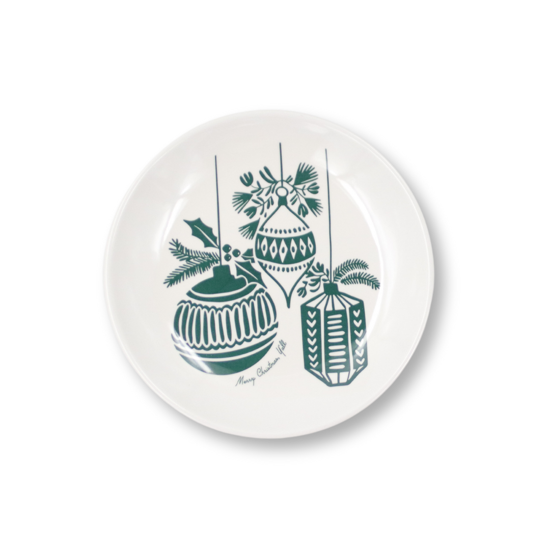 "Merry Christmas, Y'all" MELAMINE Medium Ornaments Plate (Set of 4)