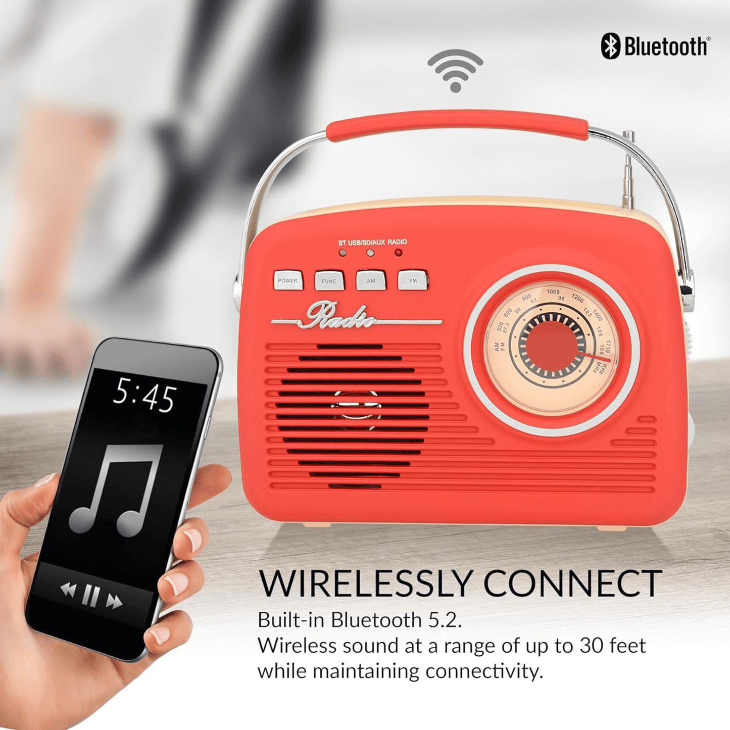 Buddy Holly Multi-Function Bluetooth Retro Speaker: Black