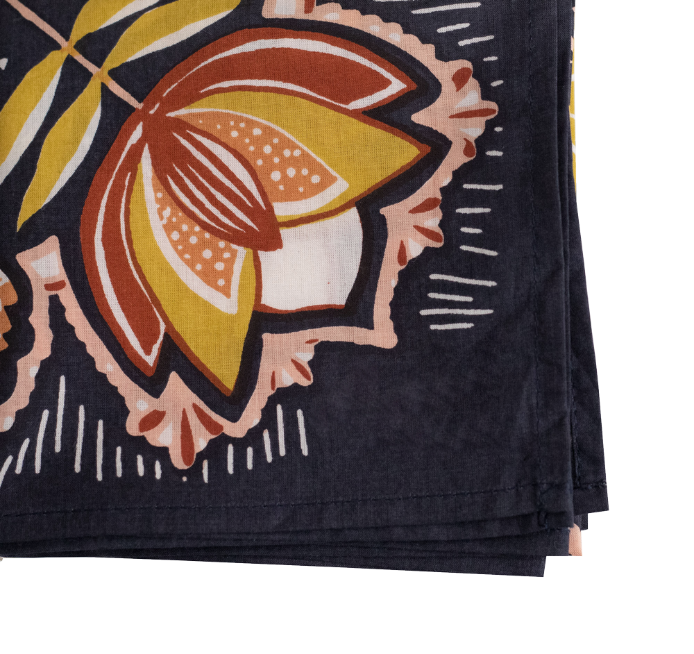 Sissy Navy & Burnt Orange Bandana