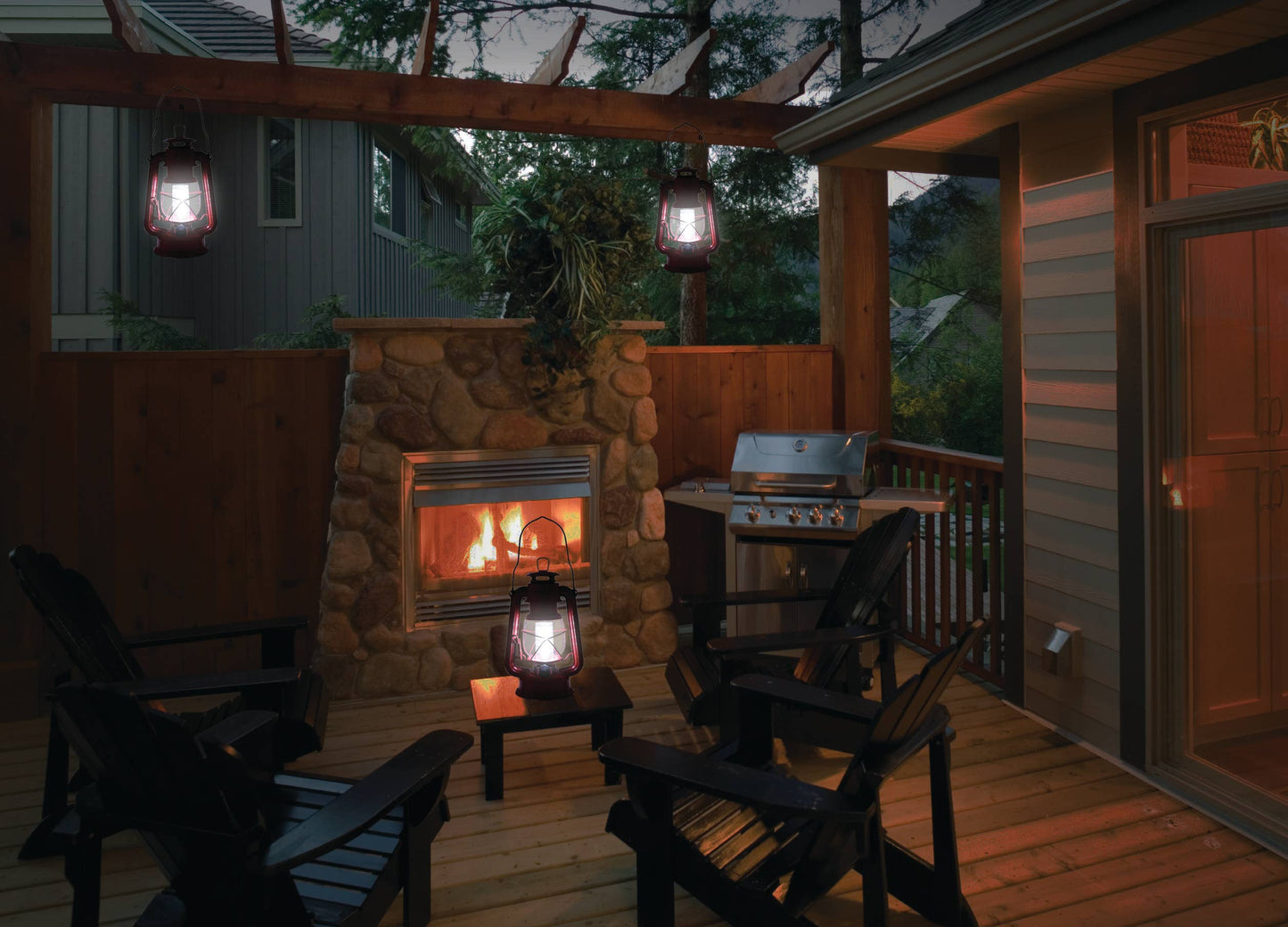 Verbena Vintage Style Hurricane LED Lantern