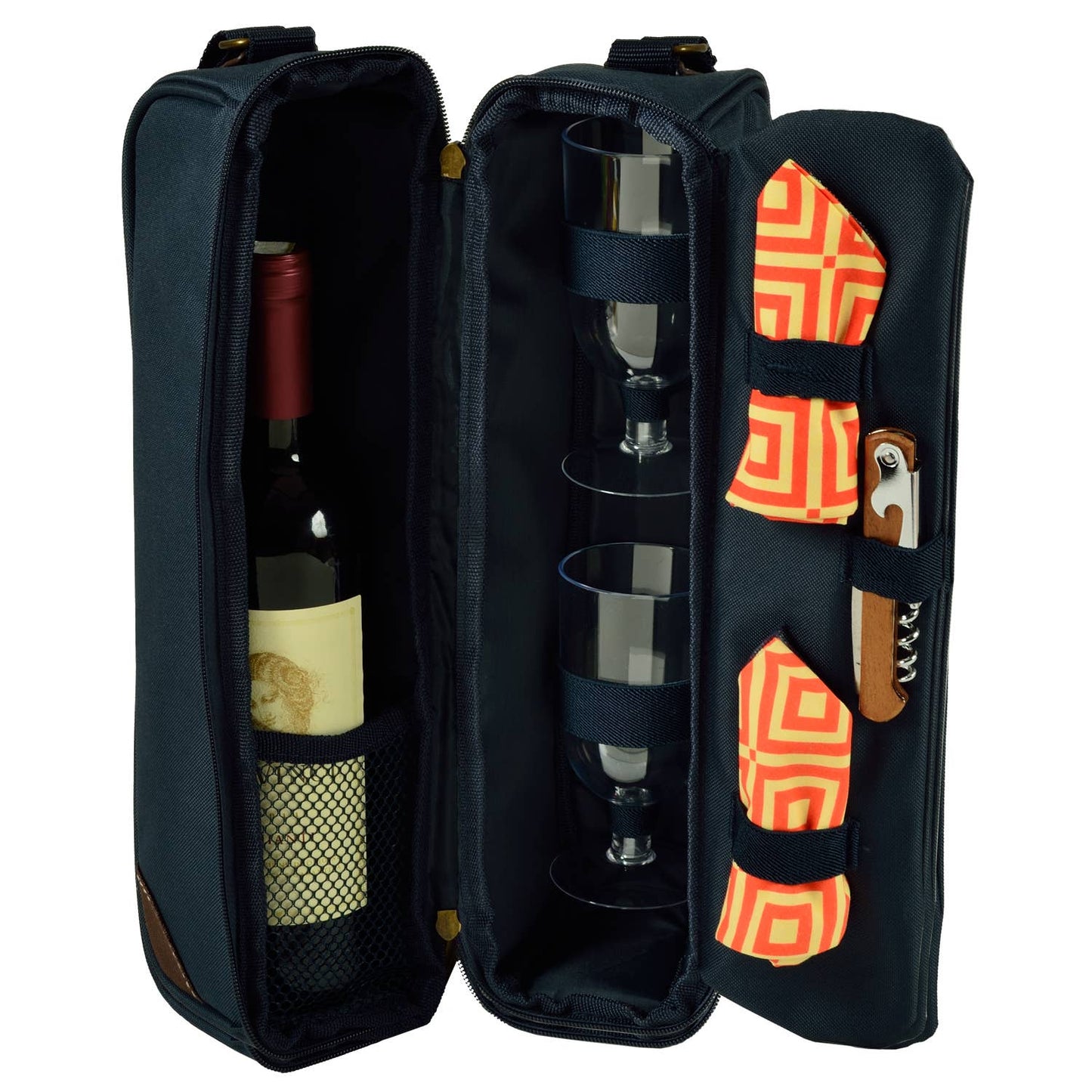 Sunset Wine Carrier for Two: Black