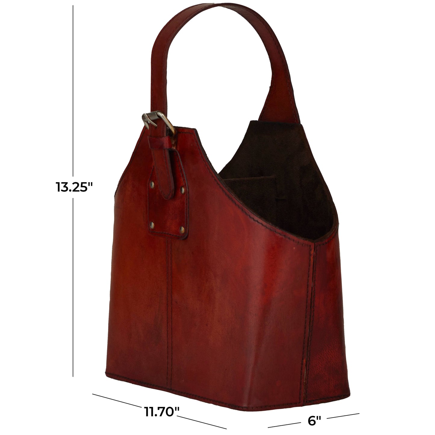 Round Top Leather Wine Holder