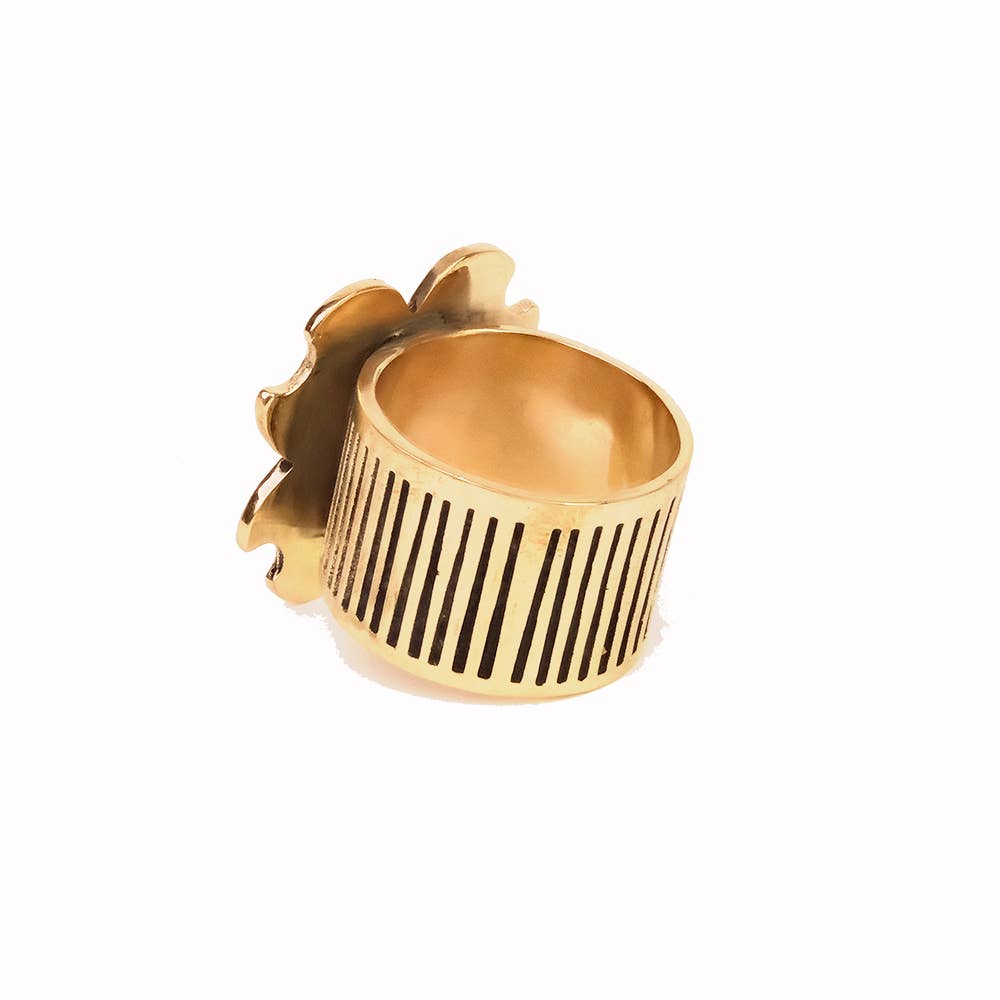 Dogwood Brass Bandana Slide Ring