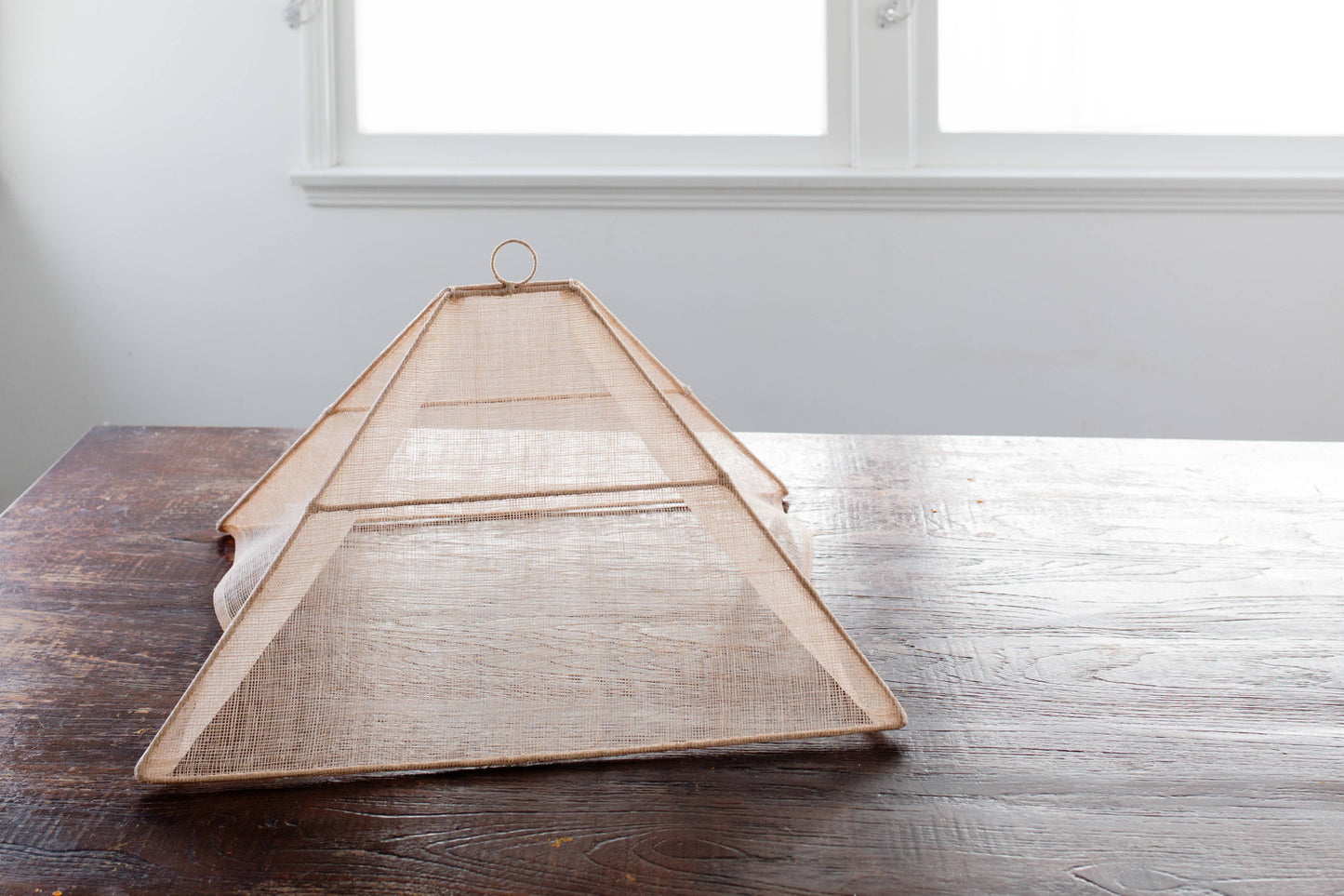 High Cotton Collapsible Woven Food Tent Cover: Cream