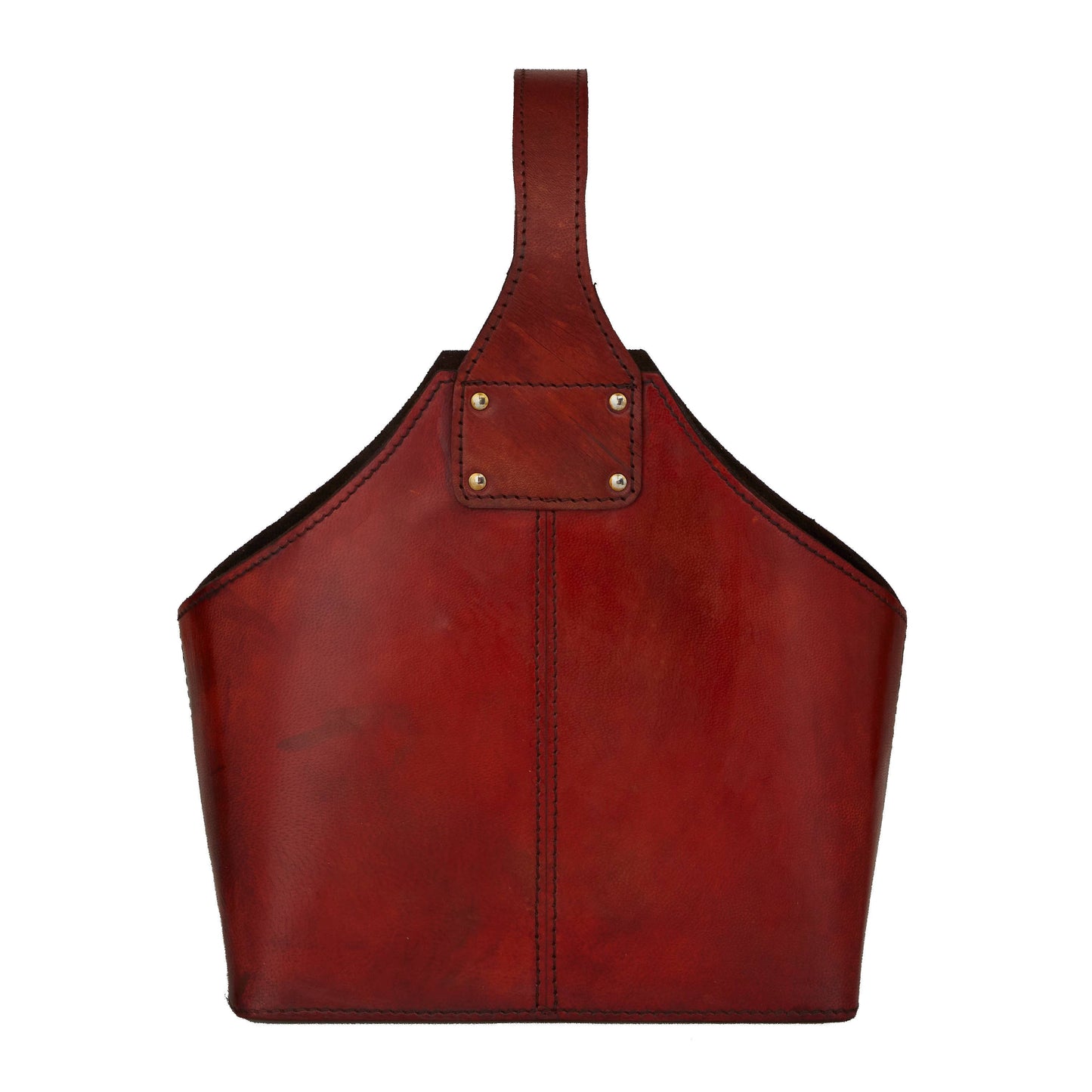 Round Top Leather Wine Holder