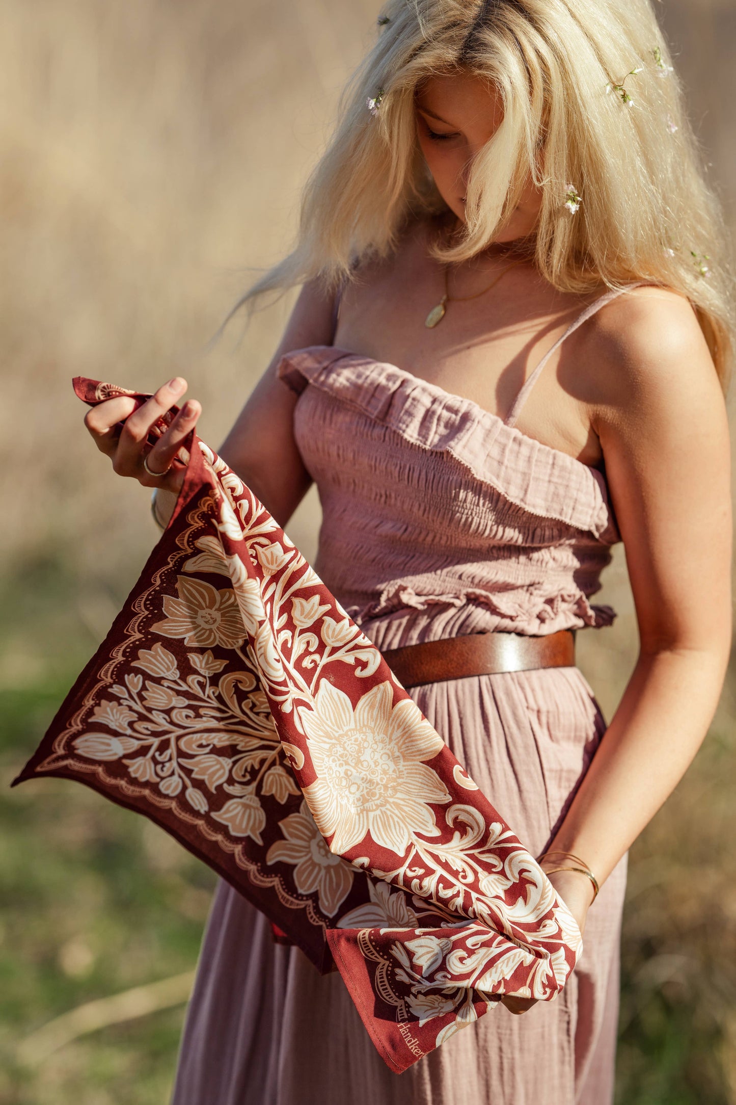 Eva Maroon Bandana