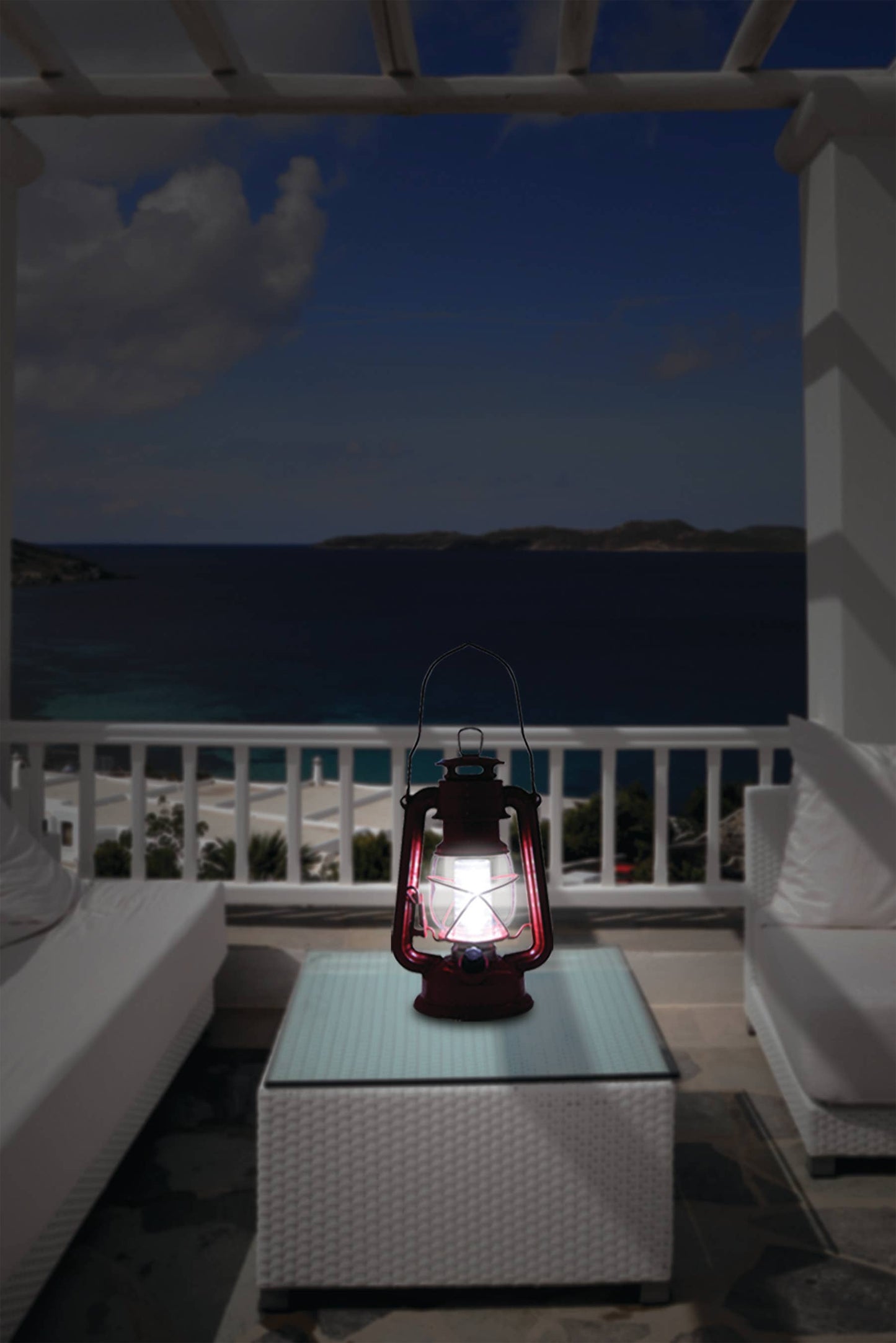 Verbena Vintage Style Hurricane LED Lantern