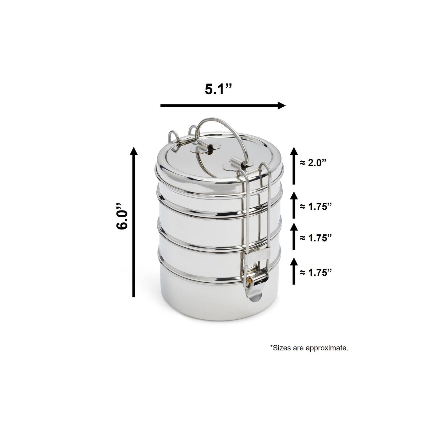 Goldfinch 4-Layer Stainless Stacked Food Storage