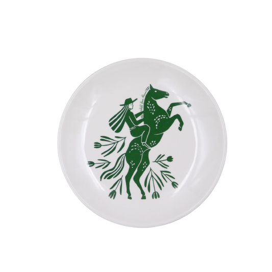 Hold Your Horses! Melamine Medium Plate