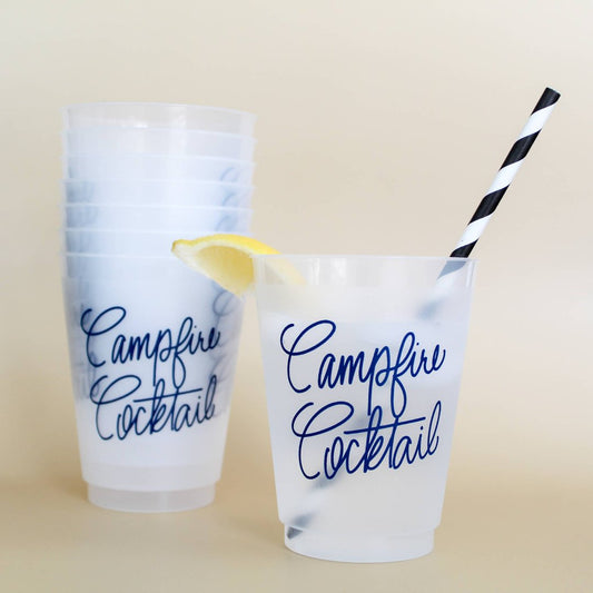 Campfire Cocktail: Frosted Acrylic 16oz Set of 8 Cups