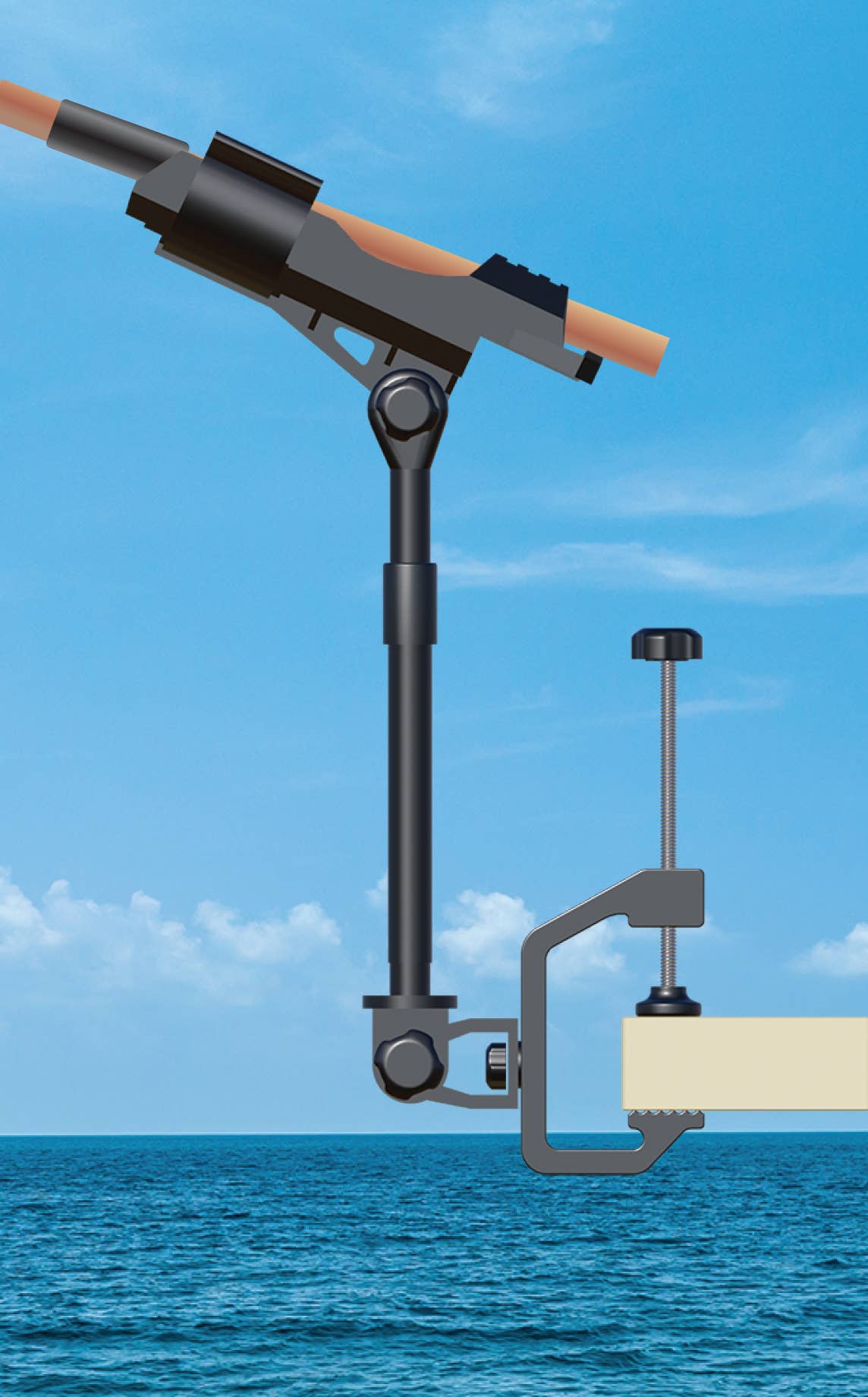 REEL REST™
Hands-Free Fishing Rod Holder