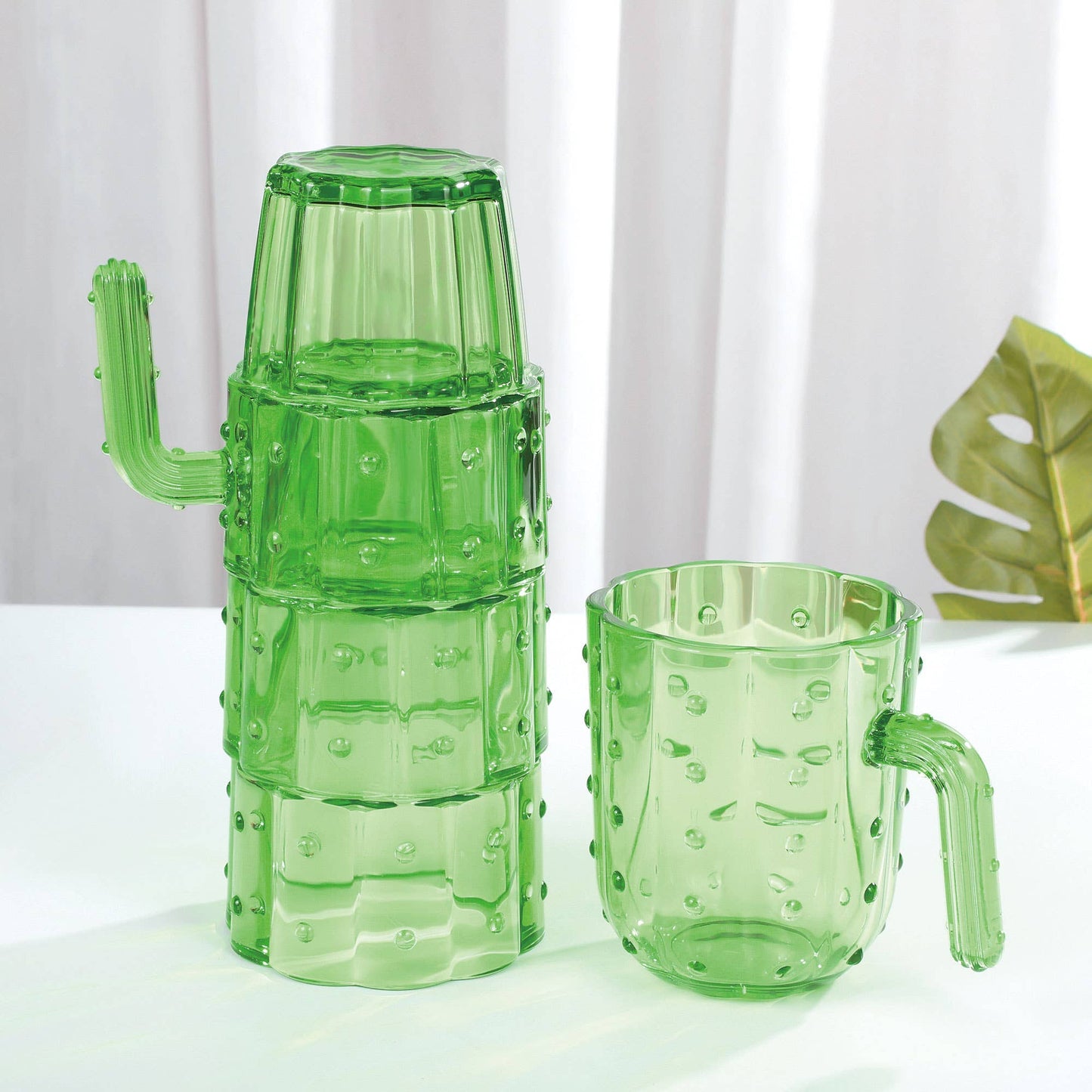 Prickly Sips 4-Piece Cactus Acrylic Stacking Tumbler