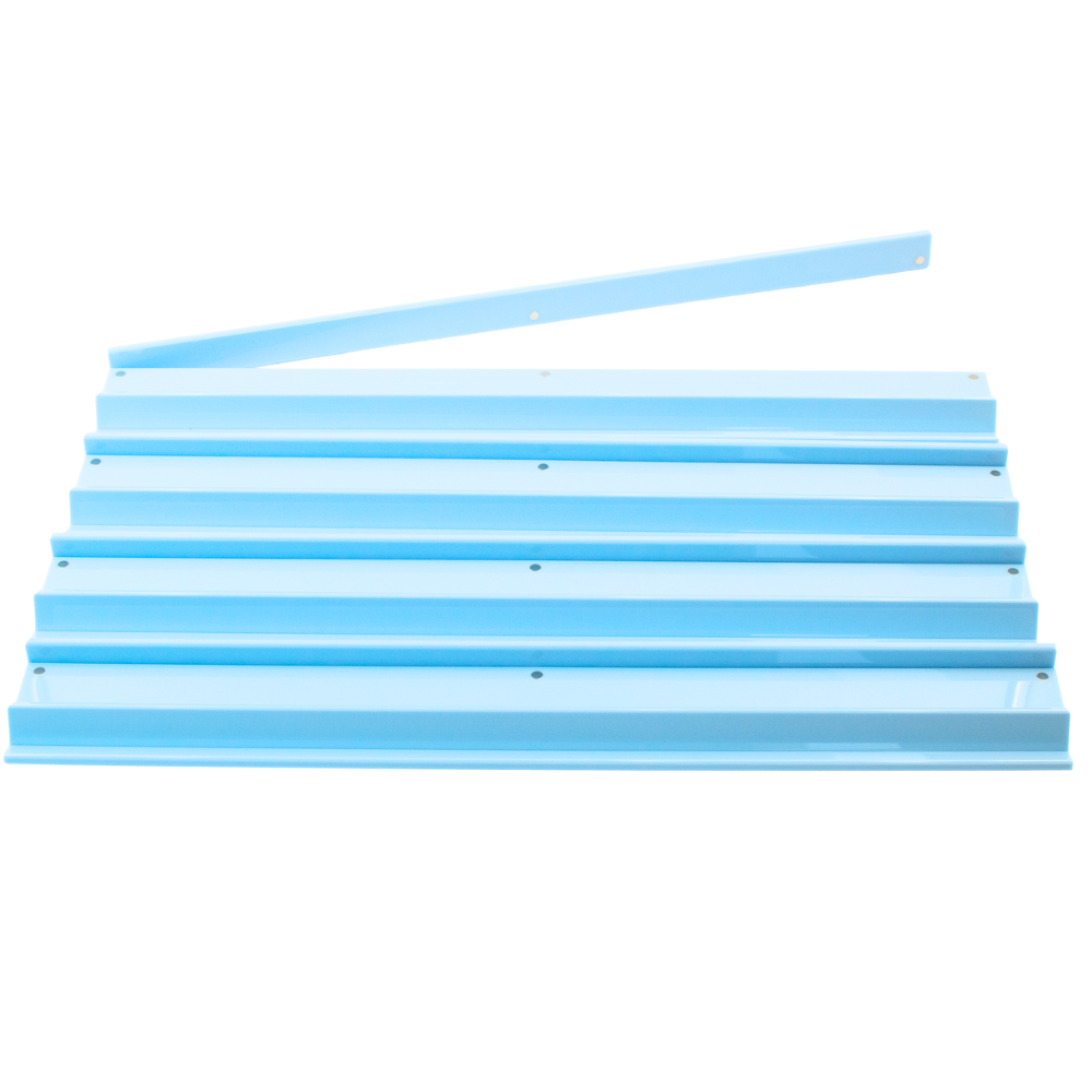 MAHJONG RACKS | Premium Acrylic | 4 Racks + 4 Pushers: Solid White