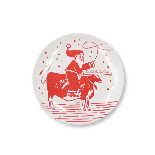 This Ain't My First Rodeo!  Melamine Santa Medium Plate