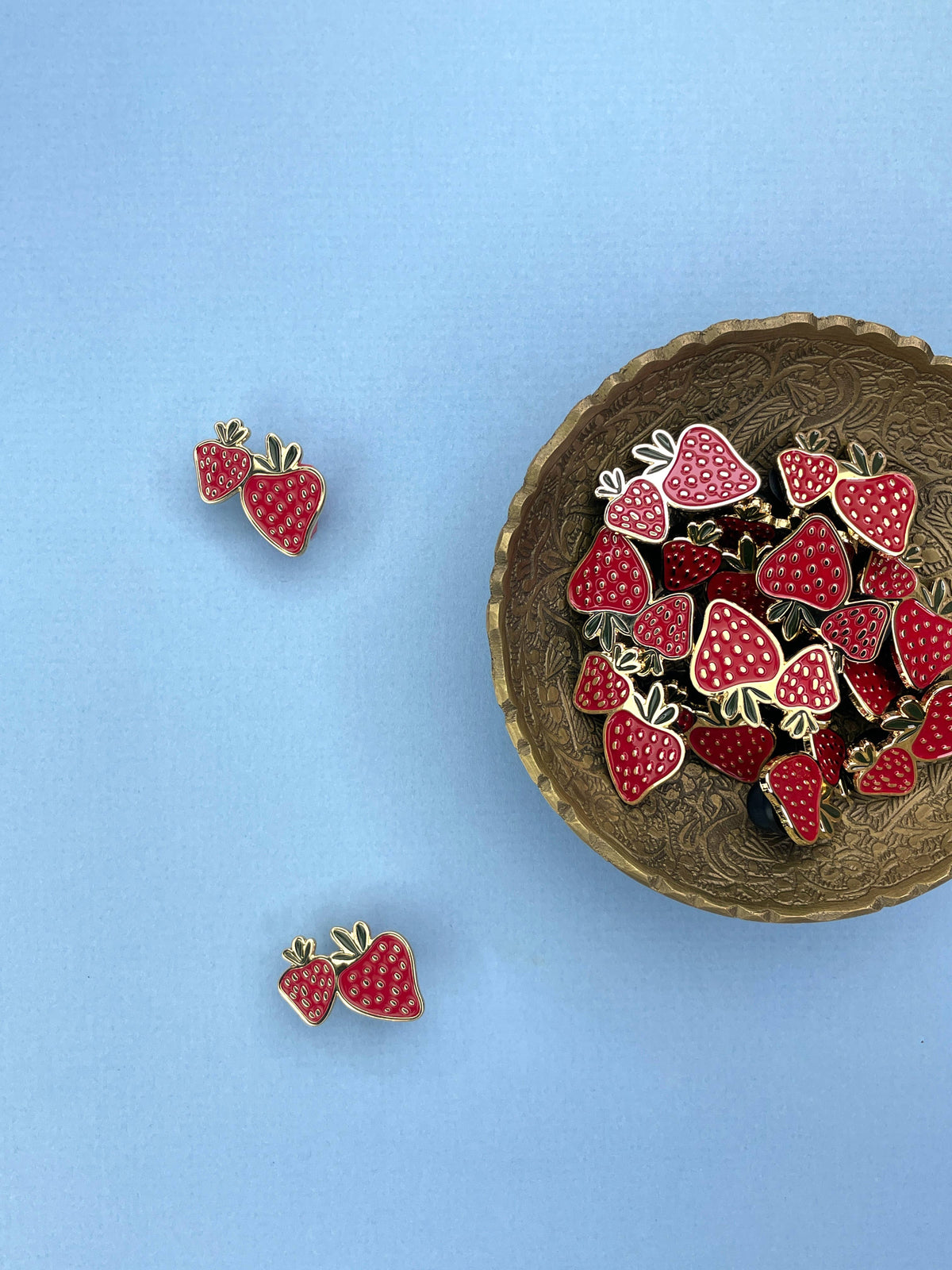Spring Strawberry Enamel Pin