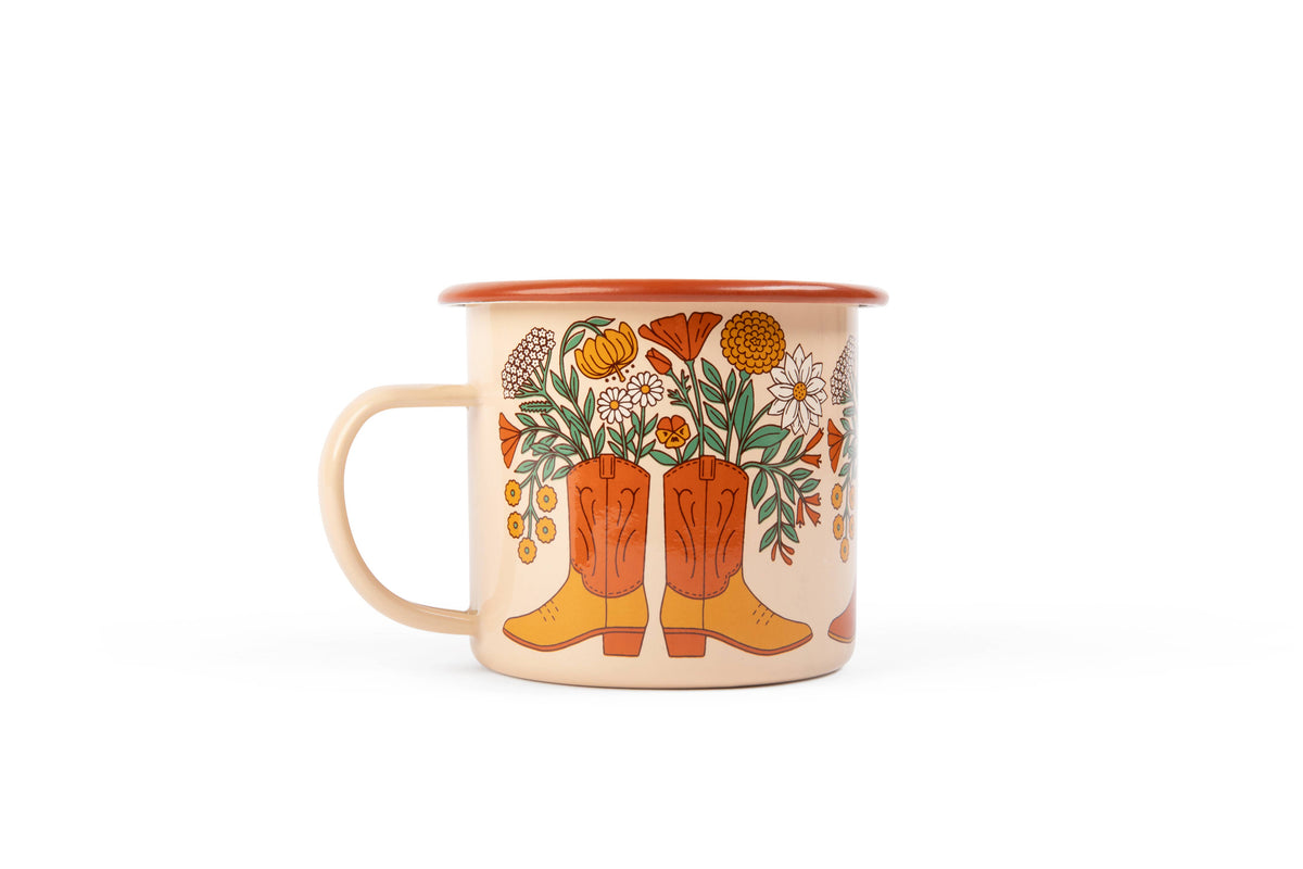 Western Bloom Enamel Mug