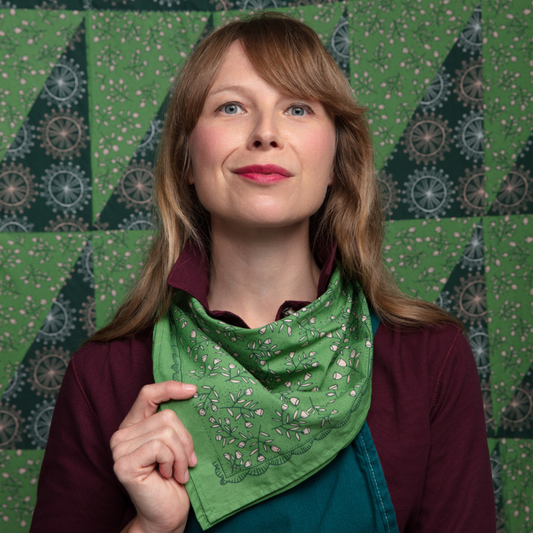 Lady Bird Green Cotton Bandana