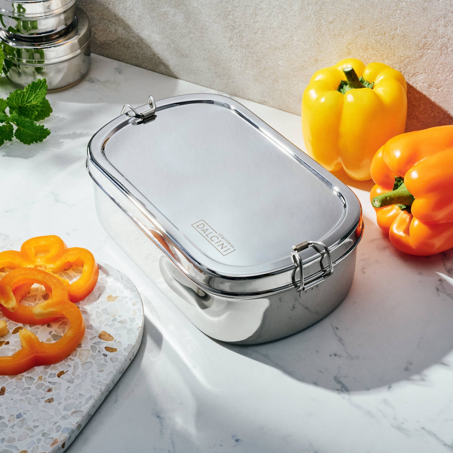 Chickadee Large Stainless Food Container with Clips