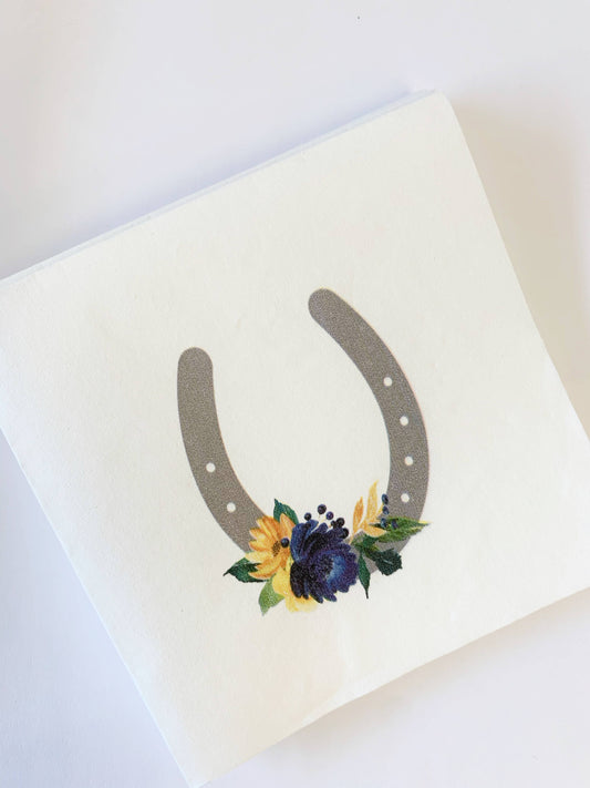 Derby Blue & Yellow Cocktail Napkins | Set of 16