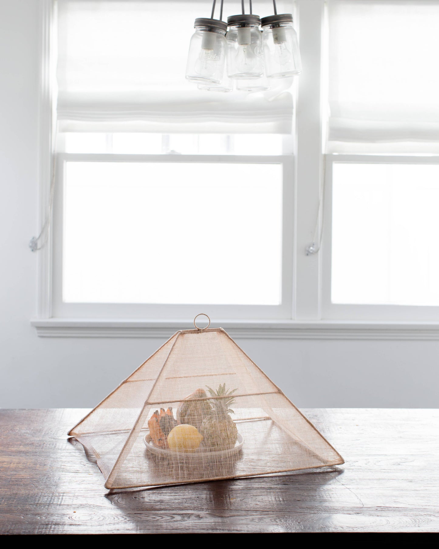 High Cotton Collapsible Woven Food Tent Cover: Cream