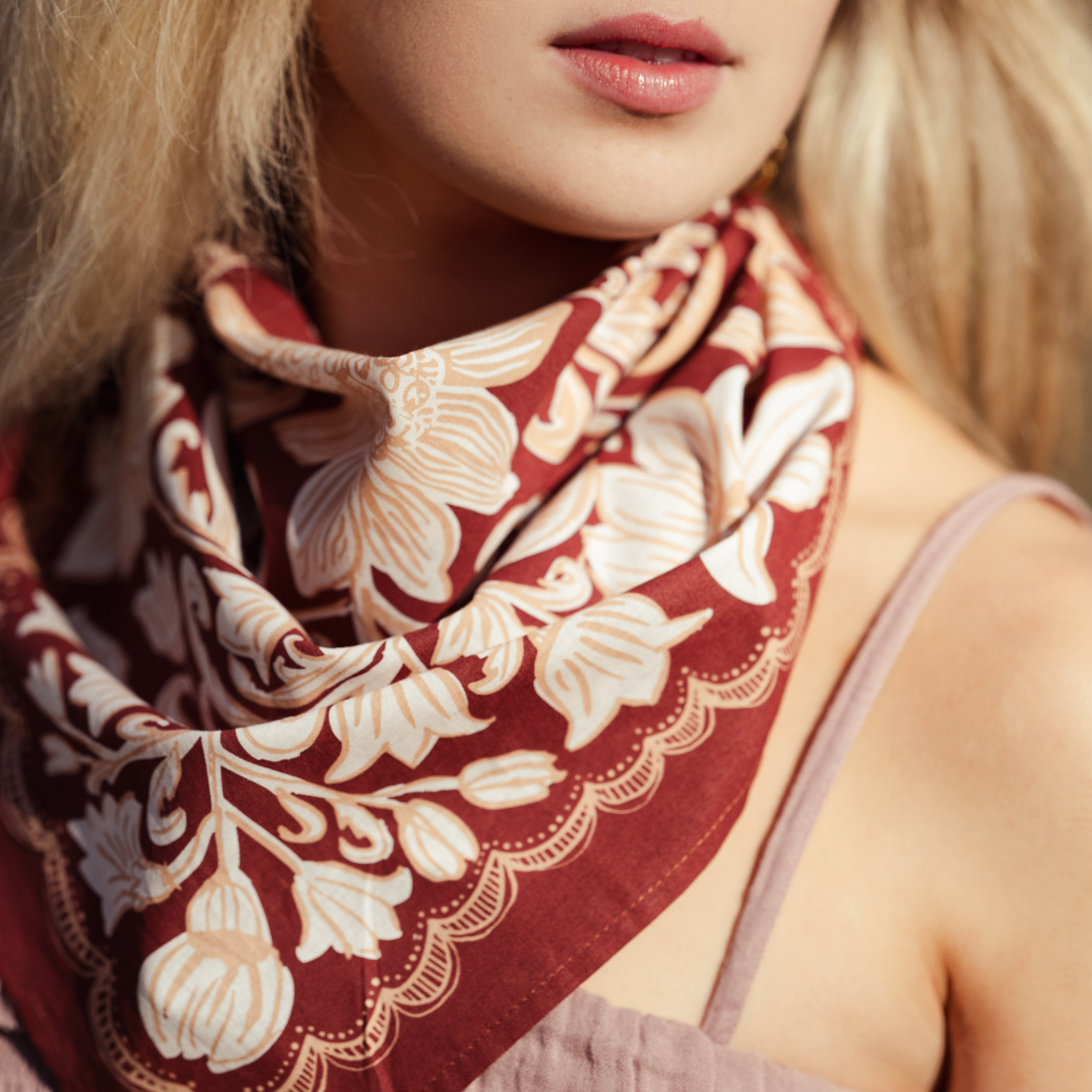Eva Maroon Bandana