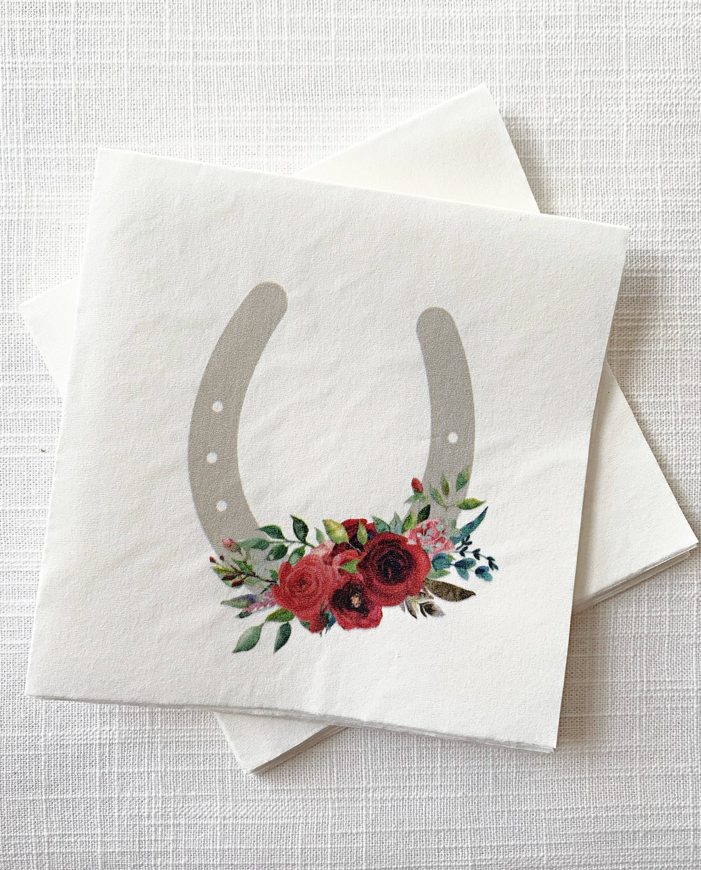 Derby Red Roses Cocktail Napkins | Set of 16