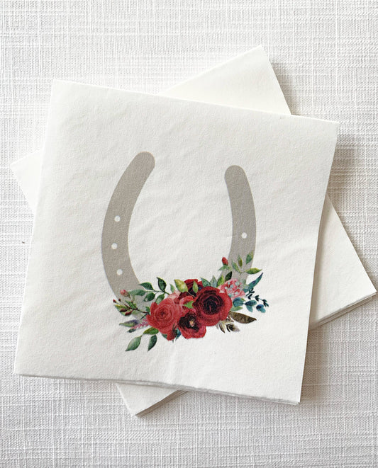 Derby Red Roses Cocktail Napkins | Set of 16