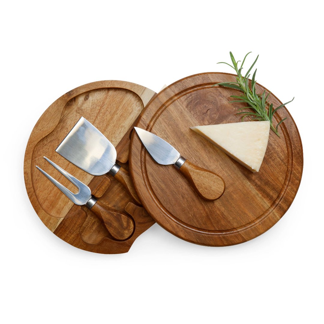 Pedernales Acacia Brie Cheese Cutting Board & Tools