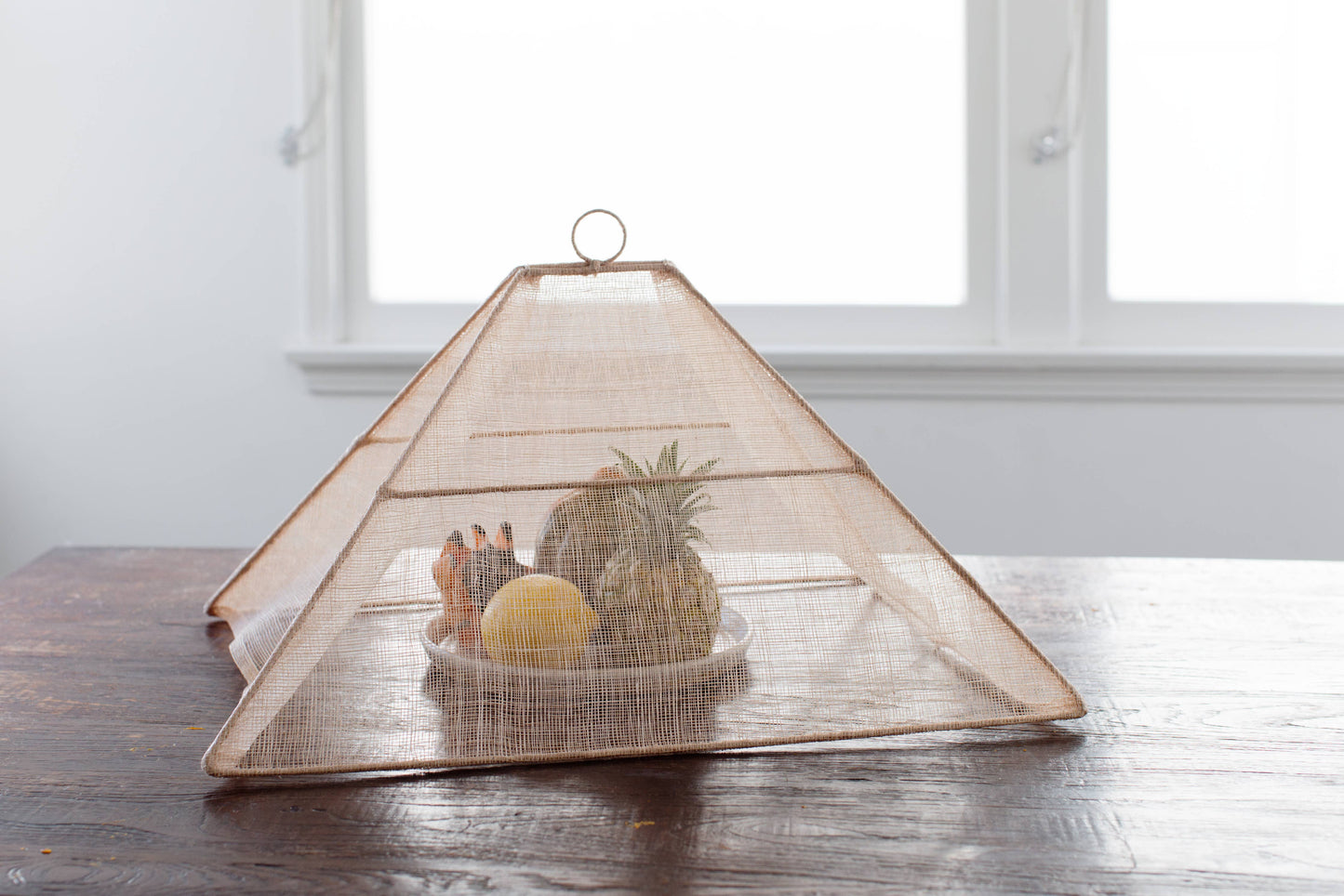 High Cotton Collapsible Woven Food Tent Cover: Cream