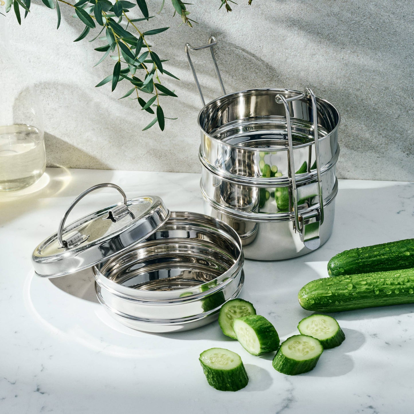 Goldfinch 4-Layer Stainless Stacked Food Storage