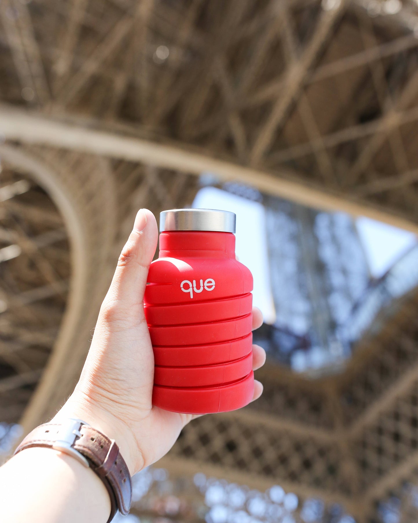 20oz Collapsible Water Bottle - Bonfire Red