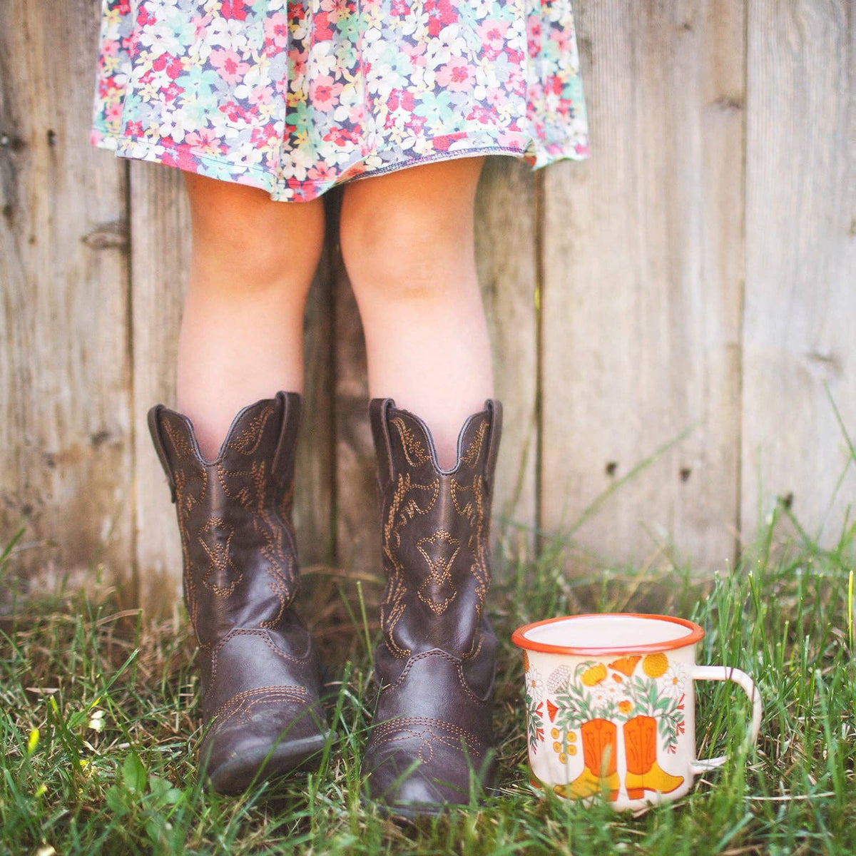 Western Bloom Enamel Mug