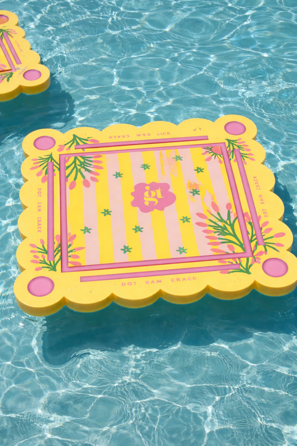 Floating Mahjong Tile Mat in Palm Springs Yellow