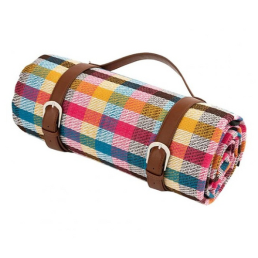 Austin Waterproof Picnic Blanket with handle: Multicolored