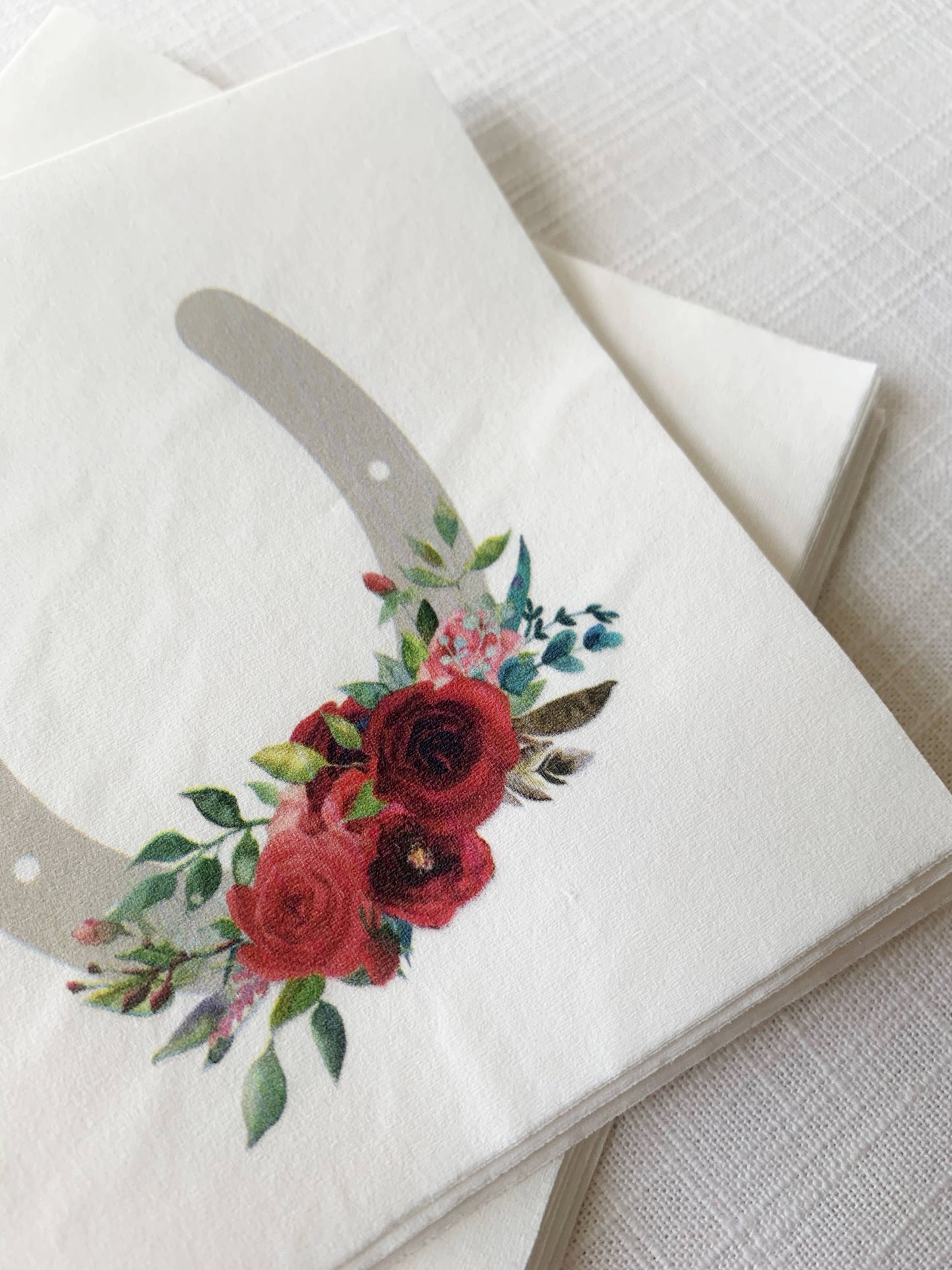 Derby Red Roses Cocktail Napkins | Set of 16