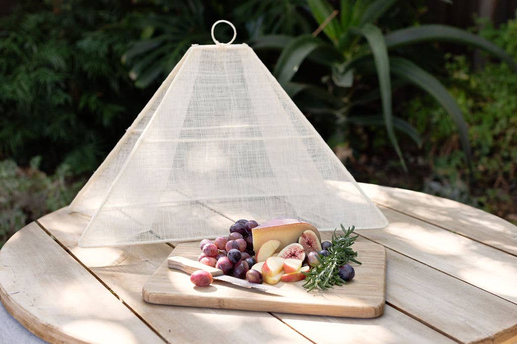 High Cotton Collapsible Woven Food Tent Cover: Cream