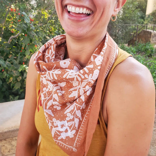 Madi Burnt Orange Cotton Bandana