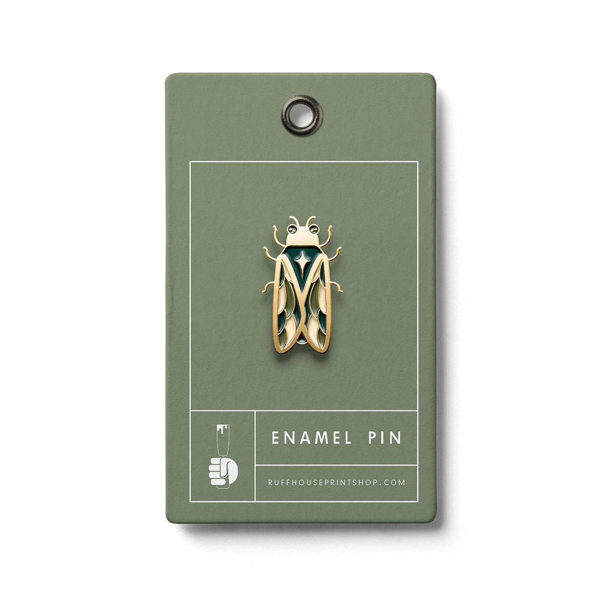 Singing Cicada Enamel Pin