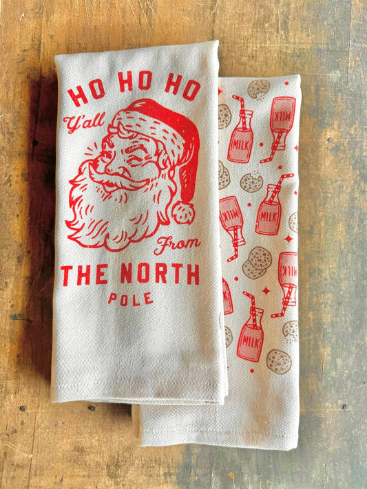 Winking Santa From The North Pole- Kitchen Towel