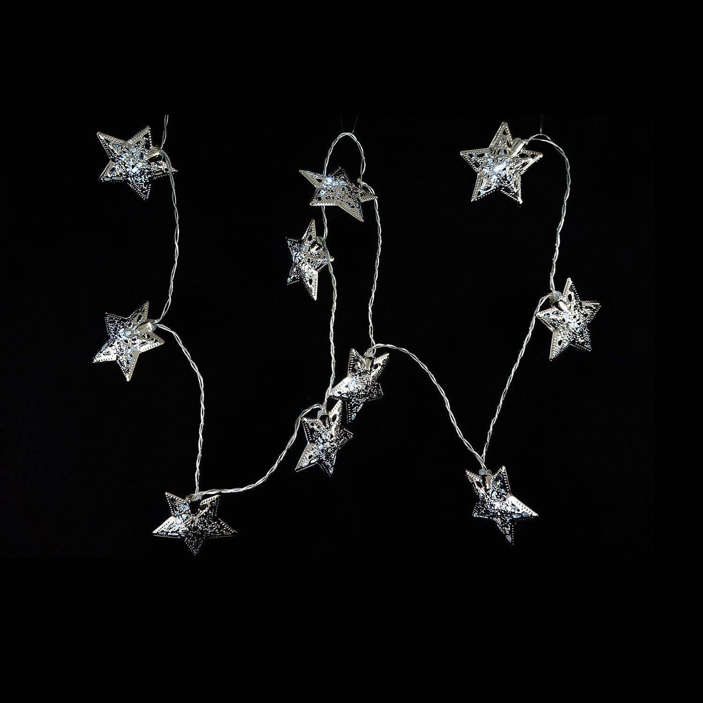 10 Metal Star Light String