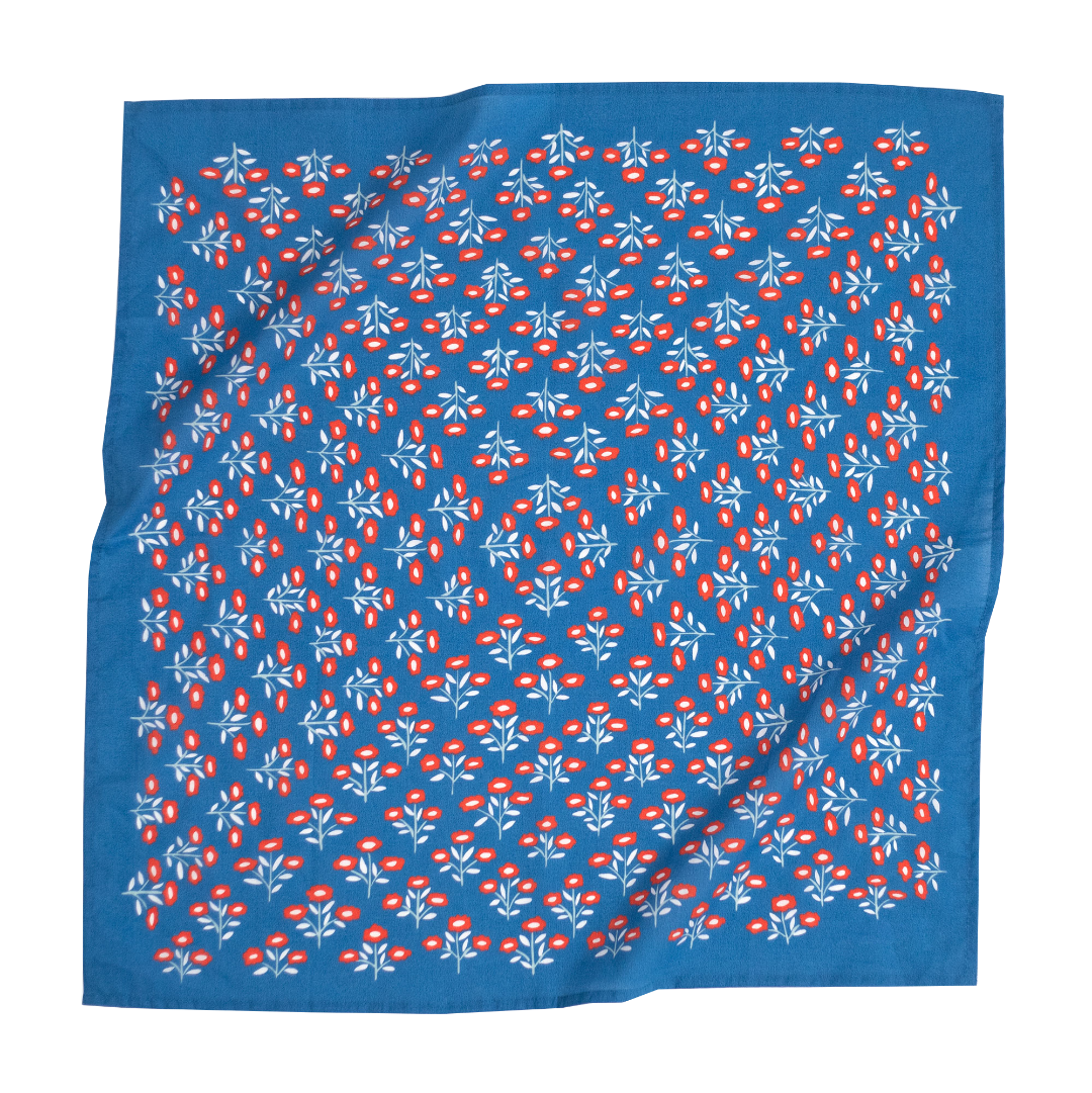 Ann Royal Blue Cotton Bandana