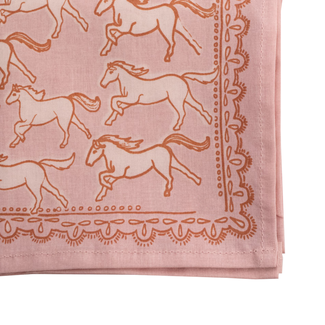 Kacey Pink Horses Bandana