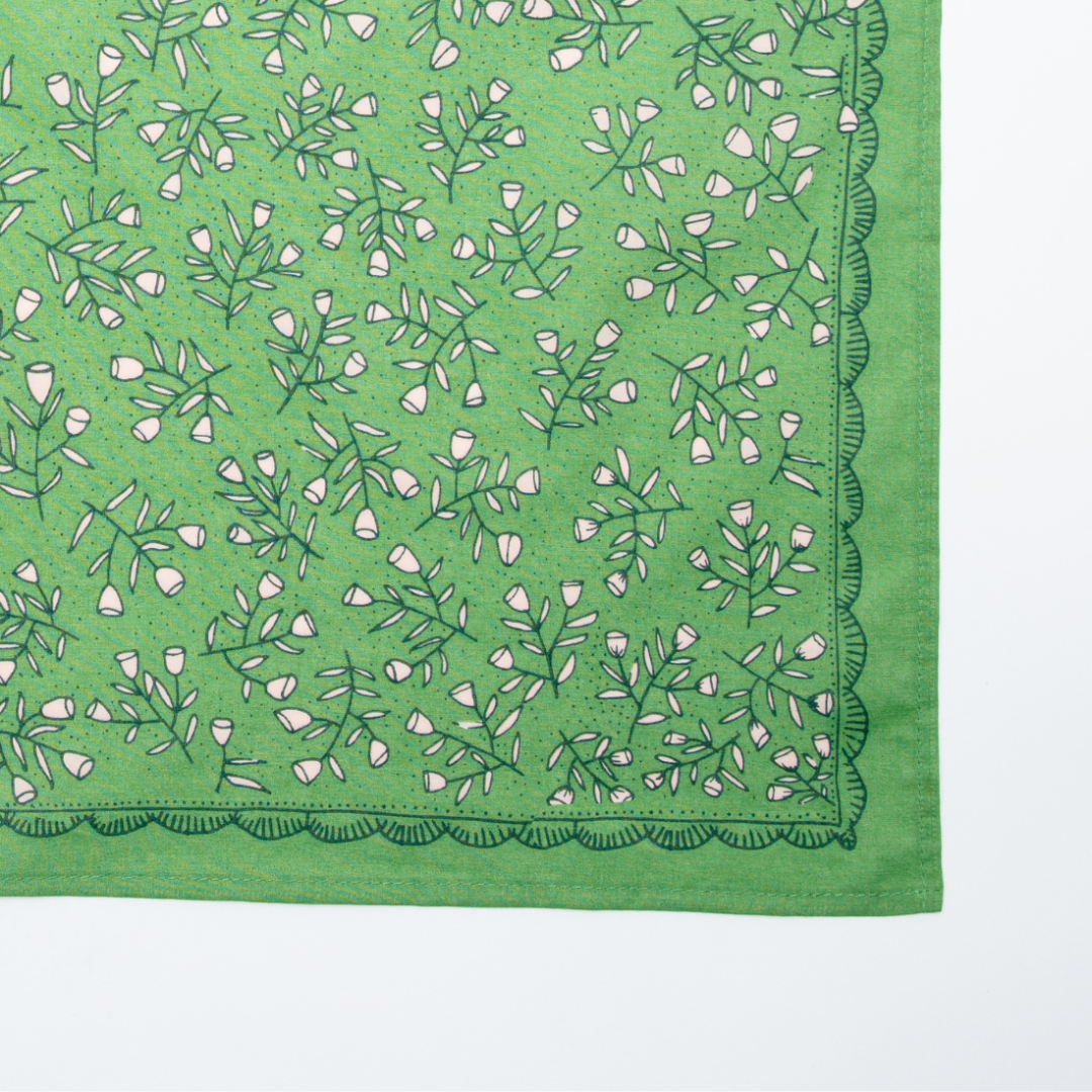 Lady Bird Green Cotton Bandana