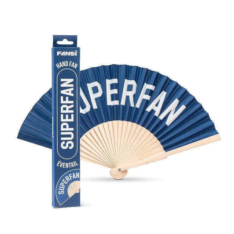 SUPERFAN Hand Fan-Navy-16"W - Clearance